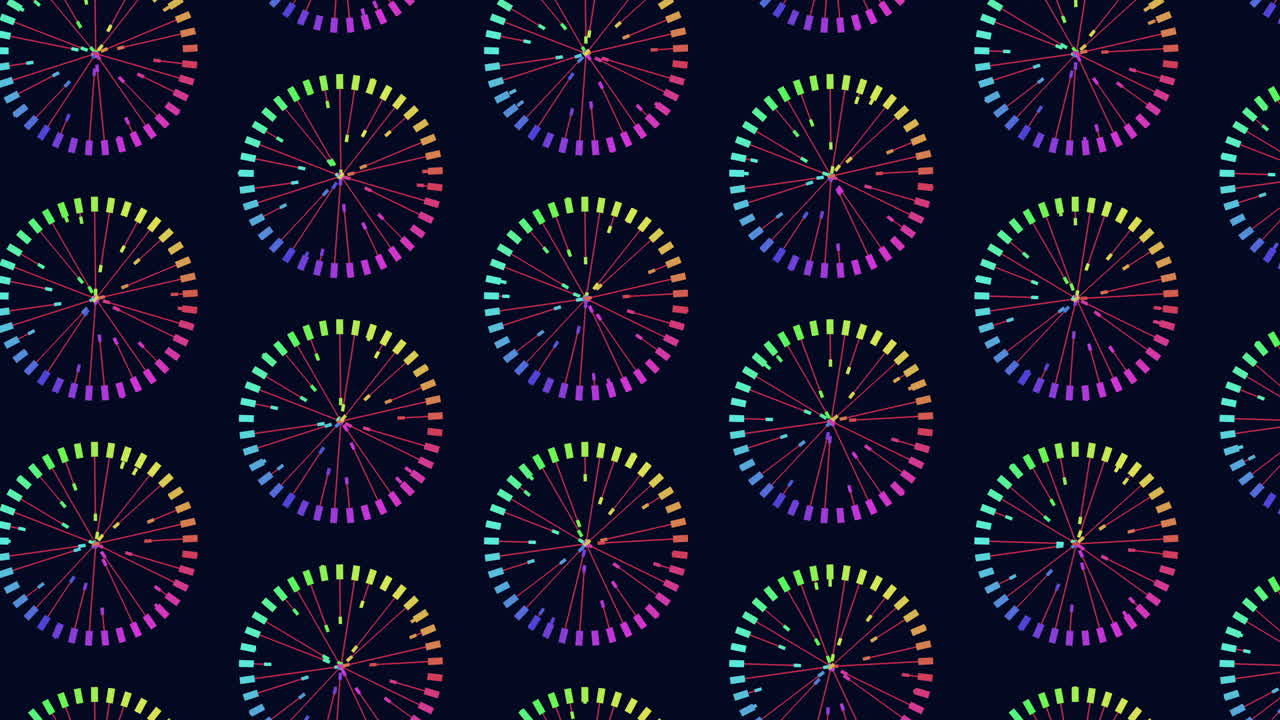 cativante contraste laberinto monocromático con una explosión de círculo vibrante