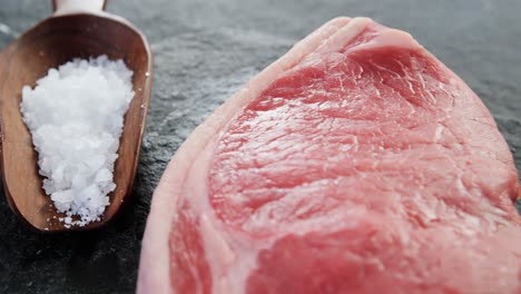 sirloin chop, salt and chilies