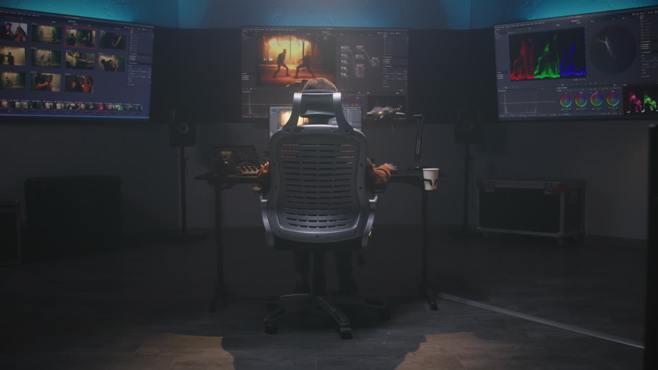 Video Editing Workstation in a Professional Studio