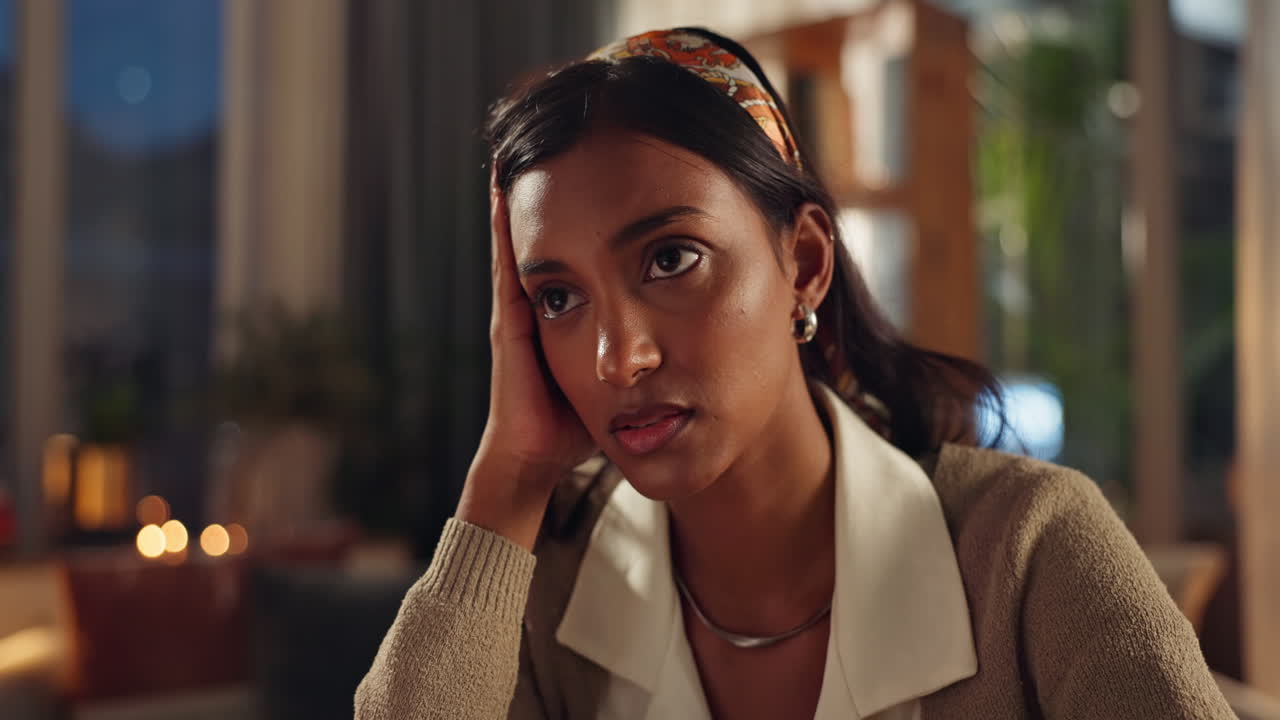 Woman wearing headband