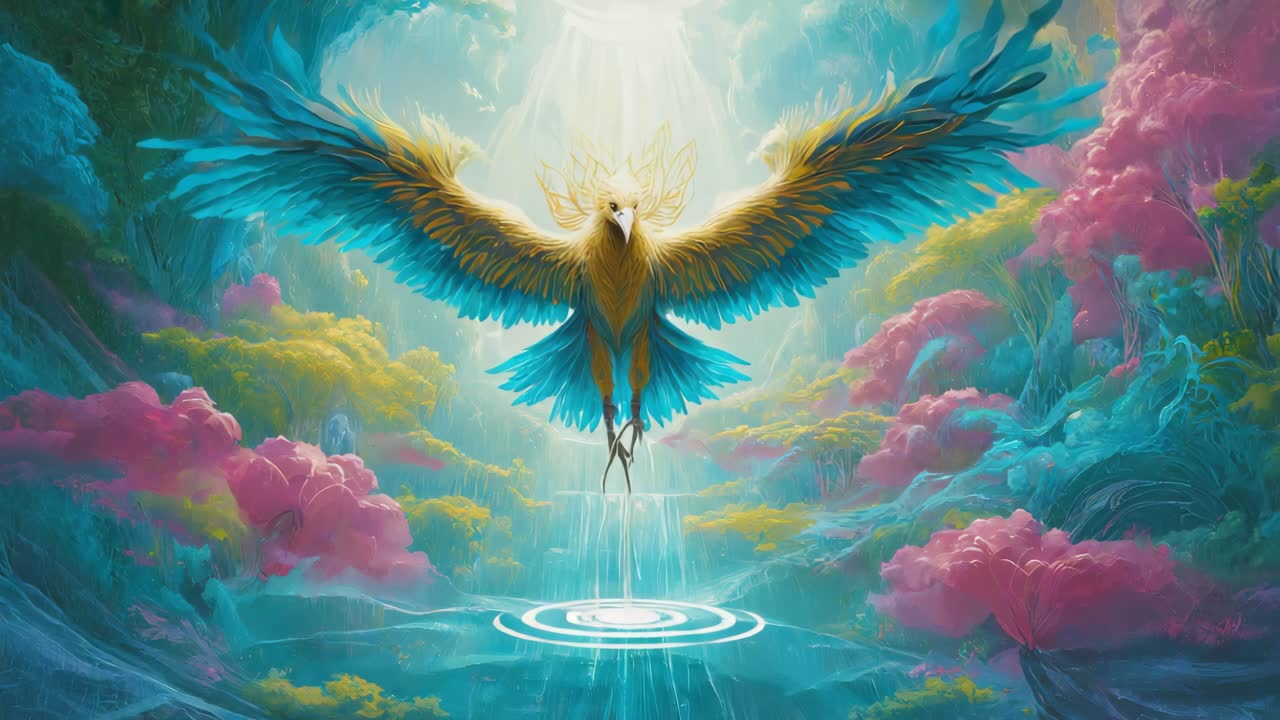 A Fantasy Bird in a Magical Landscape