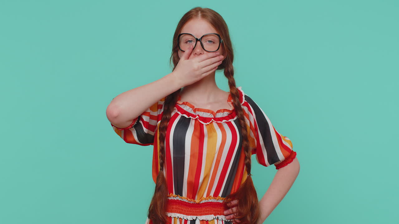 Offended young adult girl frustrated after quarrel, ignores and does not want to communicate, talk