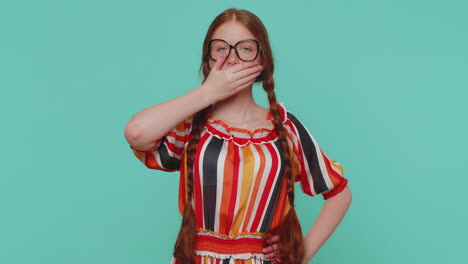 offended young adult girl frustrated after quarrel, ignores and does not want to communicate, talk
