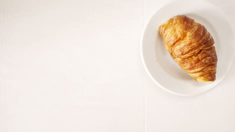 coffee and croissant for breakfast