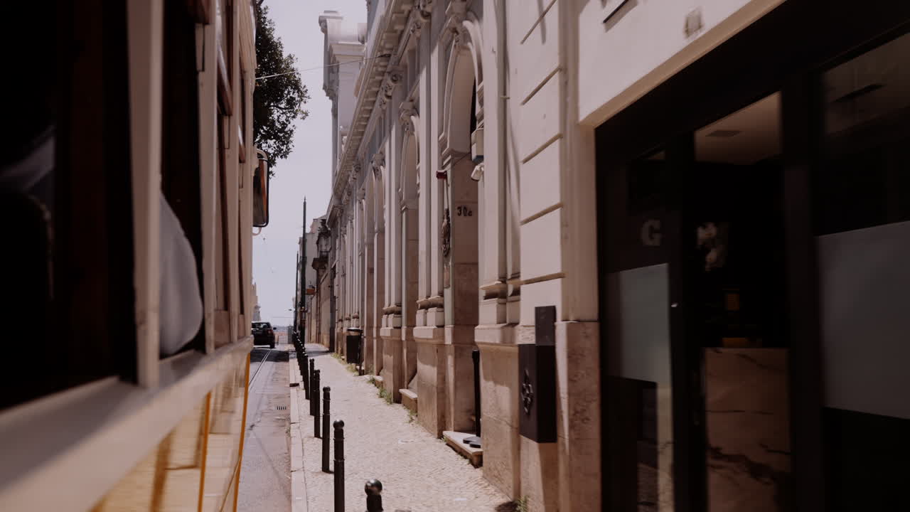 Tram Ride through a Lisbon Street