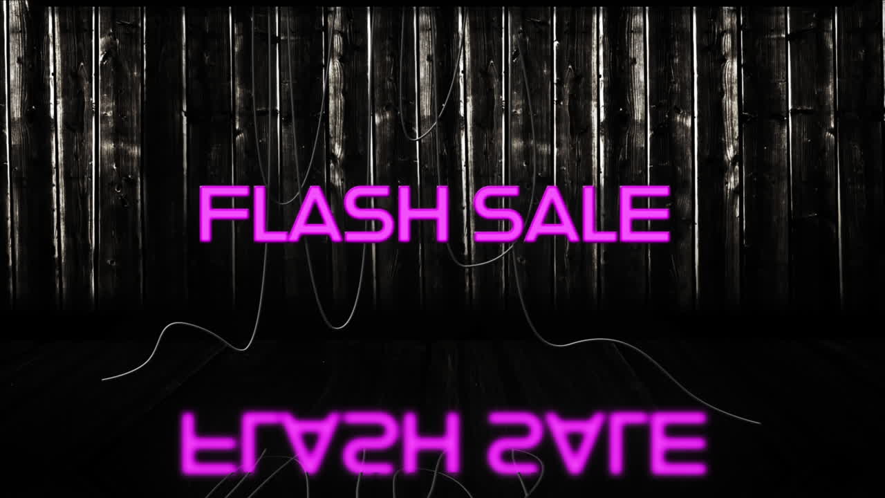 분홍색 네온 플래시 판매 텍스트