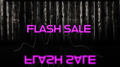 texto de venta de flash de neón rosa