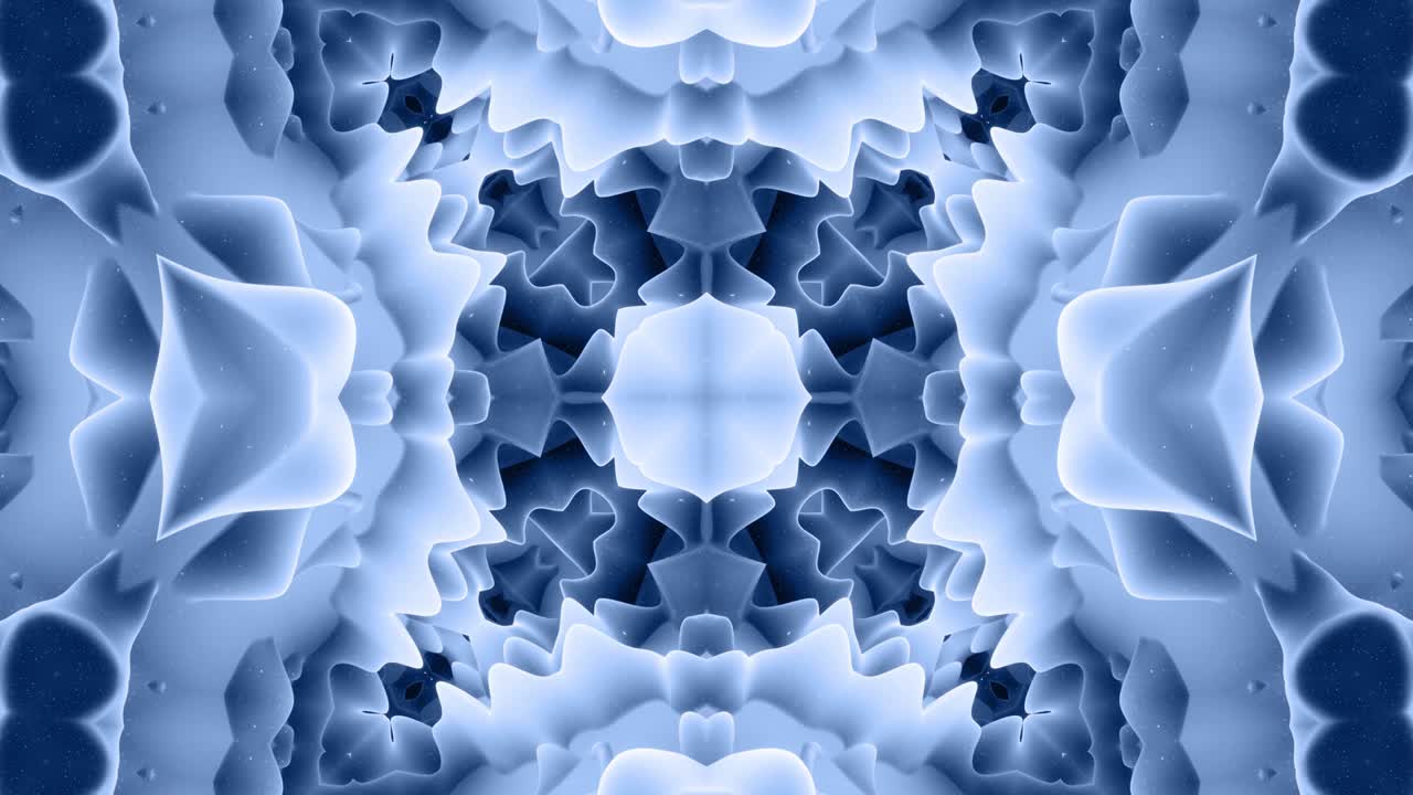 animación en bucle liso de 3d abstracto forma 3d mate negra suave en estructura simétrica de material mate brillo de luz, cambios de formas suavemente cíclicas.