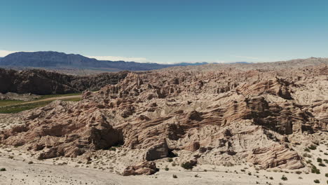 quebrada de las flechas, a unique geological formation in the cachalquie valleys in salta, argentina