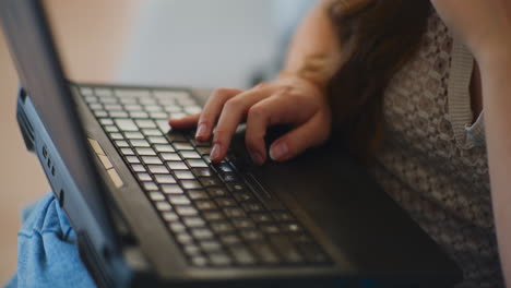 Typing-on-Laptop-Close-Up-Shot