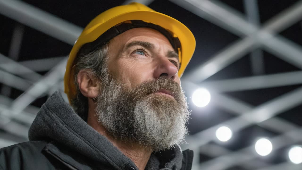 Construction Worker with Hard Hat