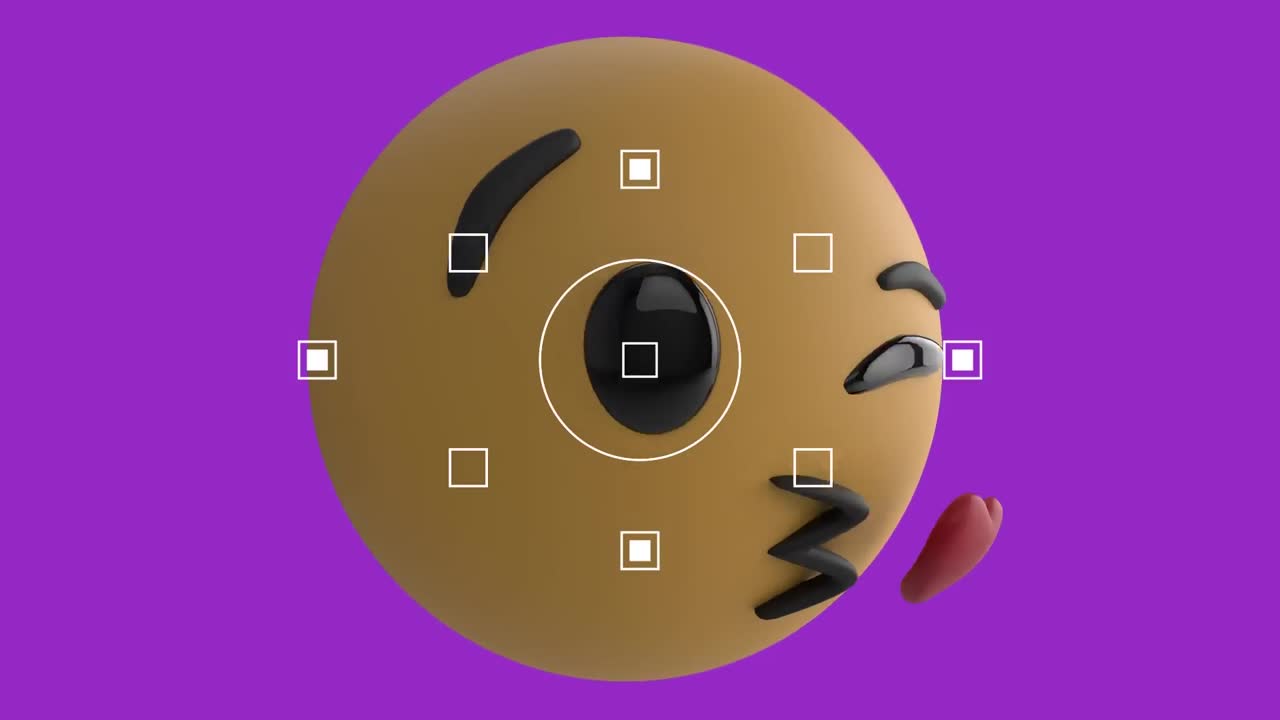 animación del icono de emoji de beso sobre el buscador de vista de pantalla