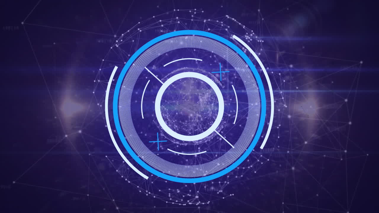 animación del procesamiento de datos de escaneo de alcance sobre un fondo oscuro