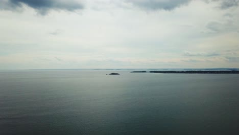aerial view of a beautiful sea in the depths of the horizon. swamscott beach