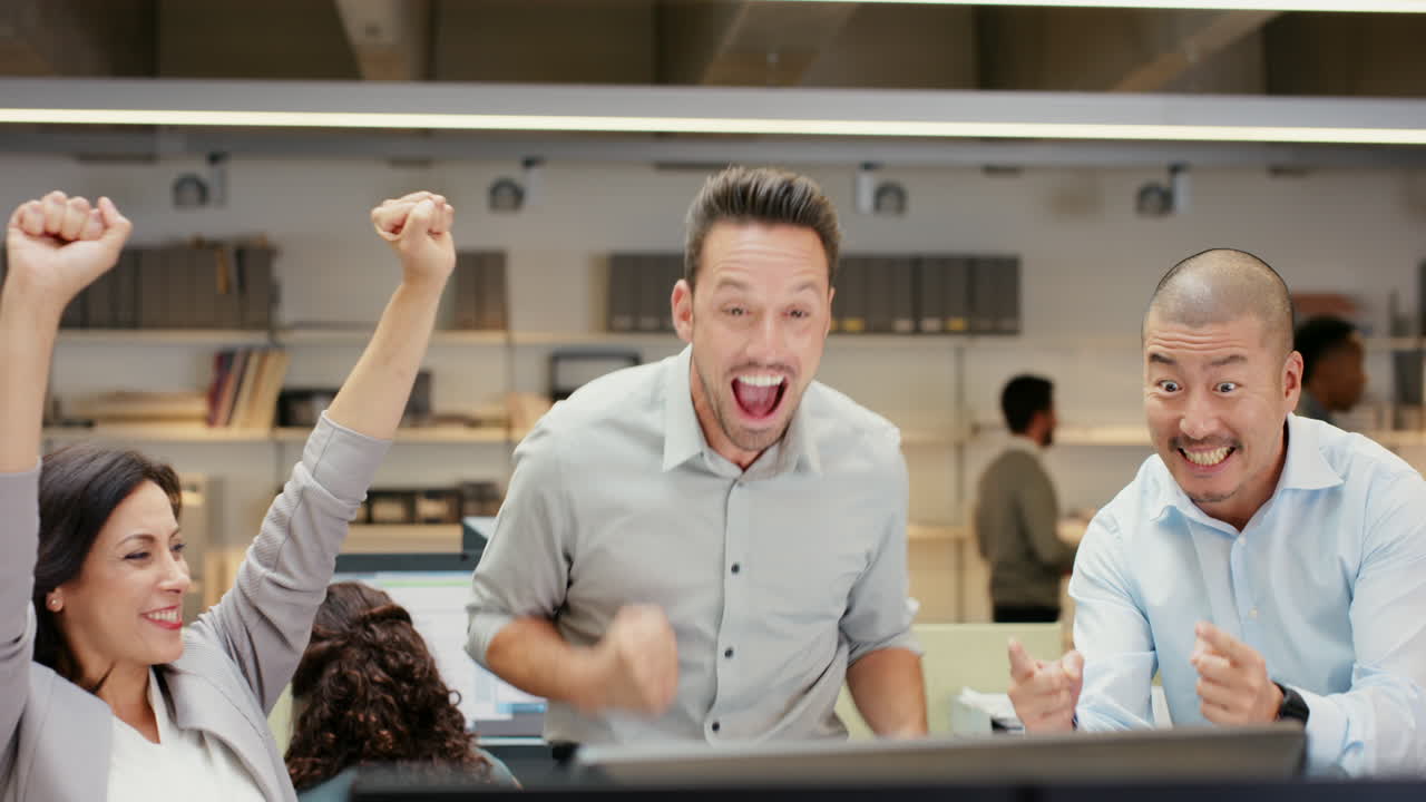 What a relief when hard work pays off | Premium Stock Video Footage