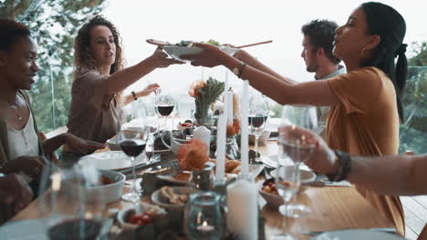 filling their plates with love and friendship