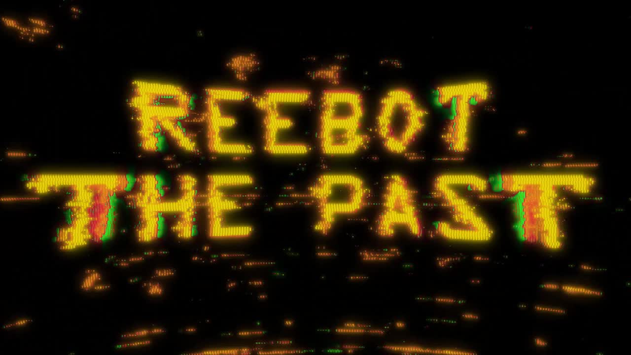 Retro analog text animation with old-school character