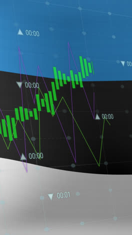 Animación-Del-Procesamiento-De-Datos-Sobre-La-Bandera-De-Estonia