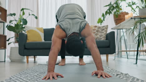 hombre de ejercicio, estiramiento de yoga