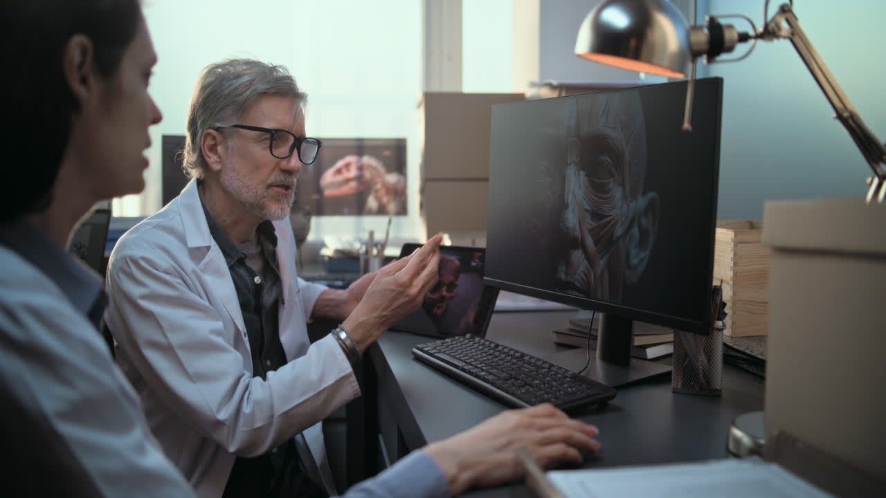 profesionales médicos discutiendo anatomía