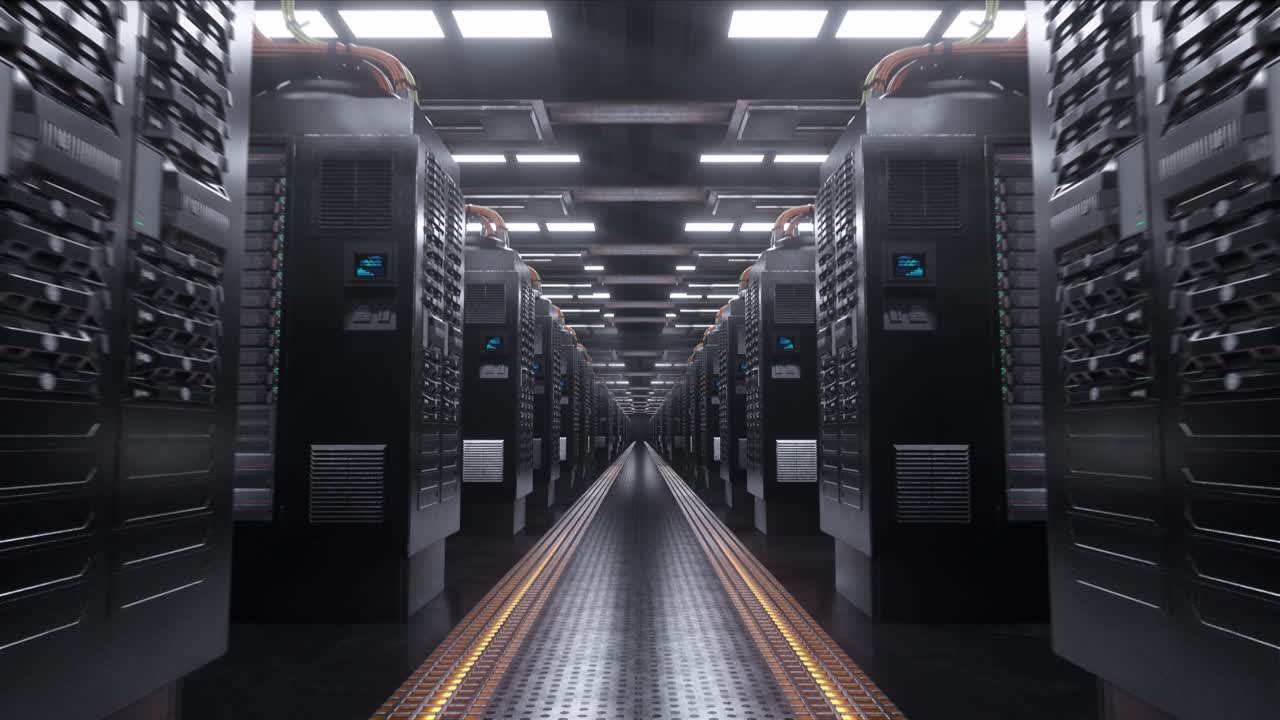 Digital server room loop background