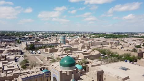 skyline of khiva as seen from the minare