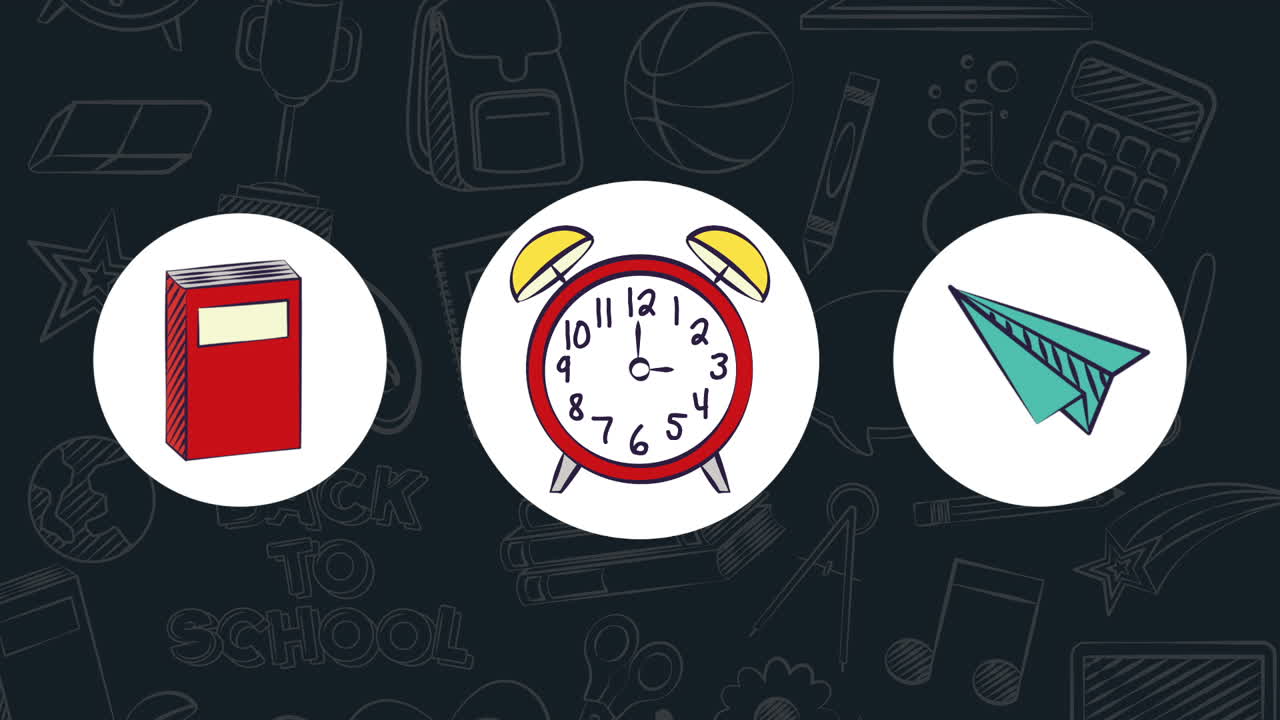 학교로 돌아가는 비디오 애니메이션 hd