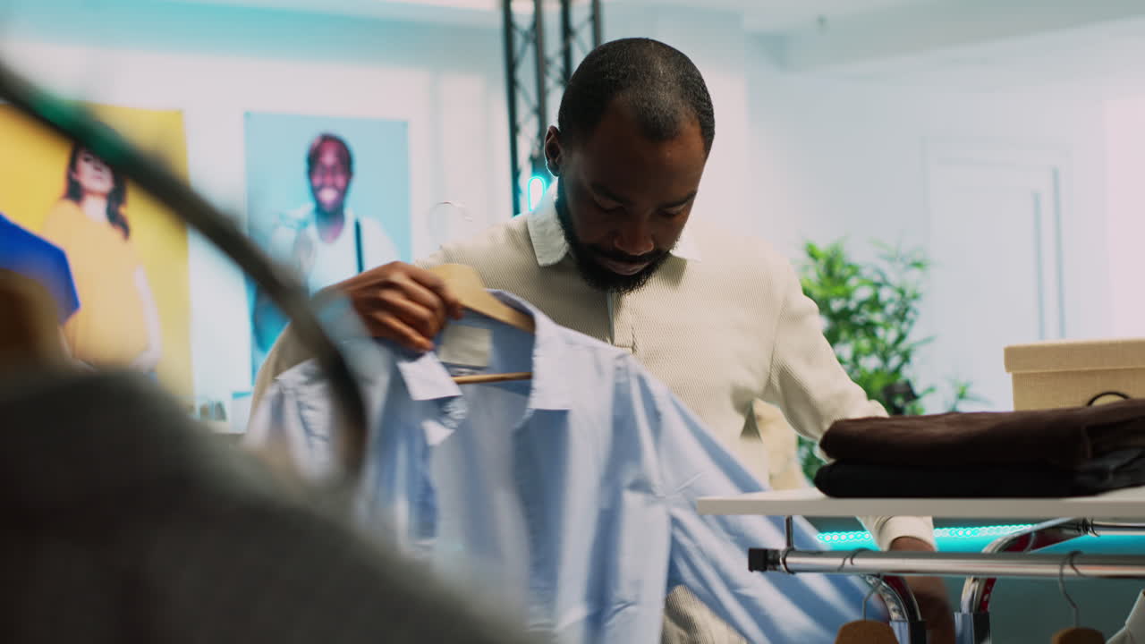 People Shopping for Clothing in a Store