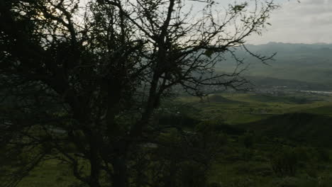 beautiful sunset over nature landscape near akhaltsikhe in georgia