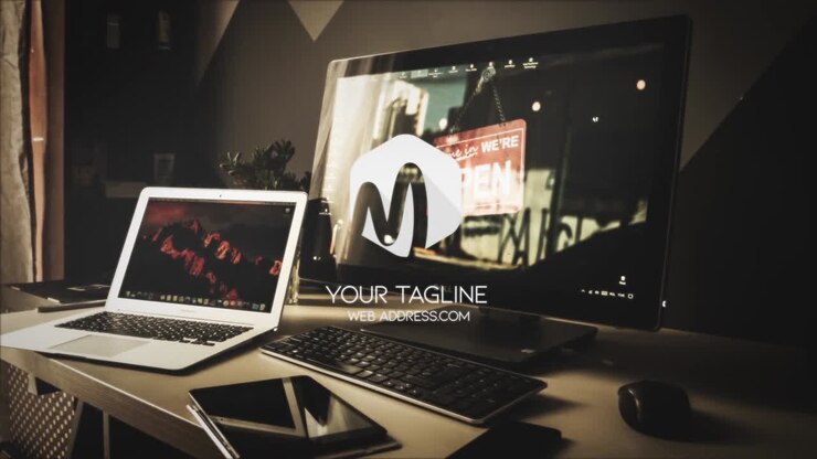 Logo and office scenes