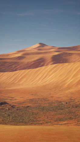 droge rode zandduinen onder een heldere lucht