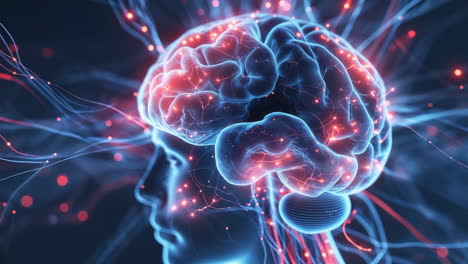 abstract representation of brain activity and neural networks