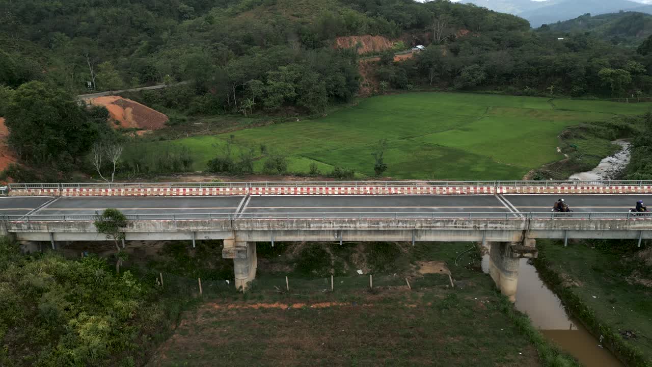 Rural Bridge Over a River in Countryside