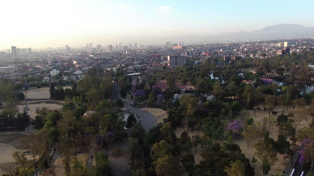fotografía aérea del bosque de la ciudad de méxico