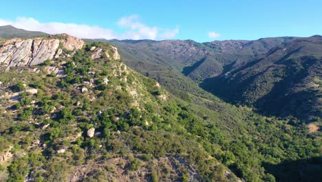 aerial over a remote canyon arroyo hondo in gaviota santa barbara county california 1