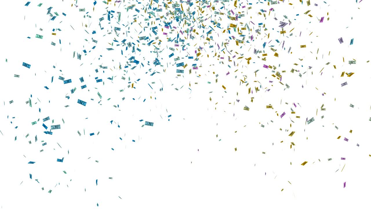 달러 지폐의 콘페티