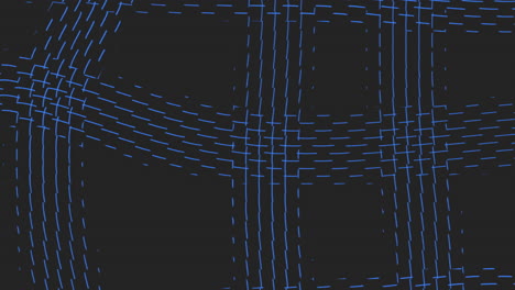 Dynamic and intricate blue grid pattern with diagonal lines
