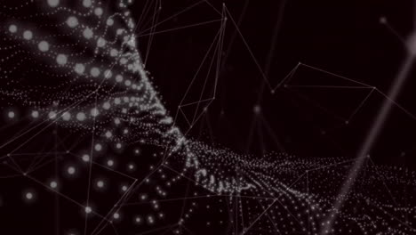 animation of mesh of connections on black background
