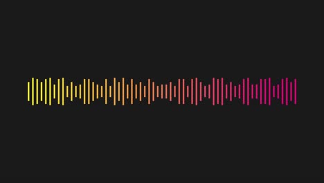 4k video animation of a classic-style graphic colorful sound equalizer