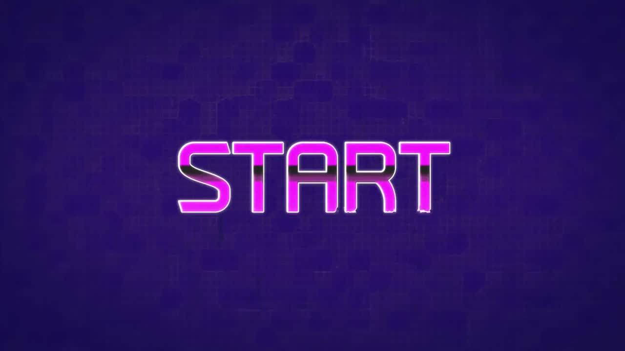 Animation of you start over network of connections on blue background