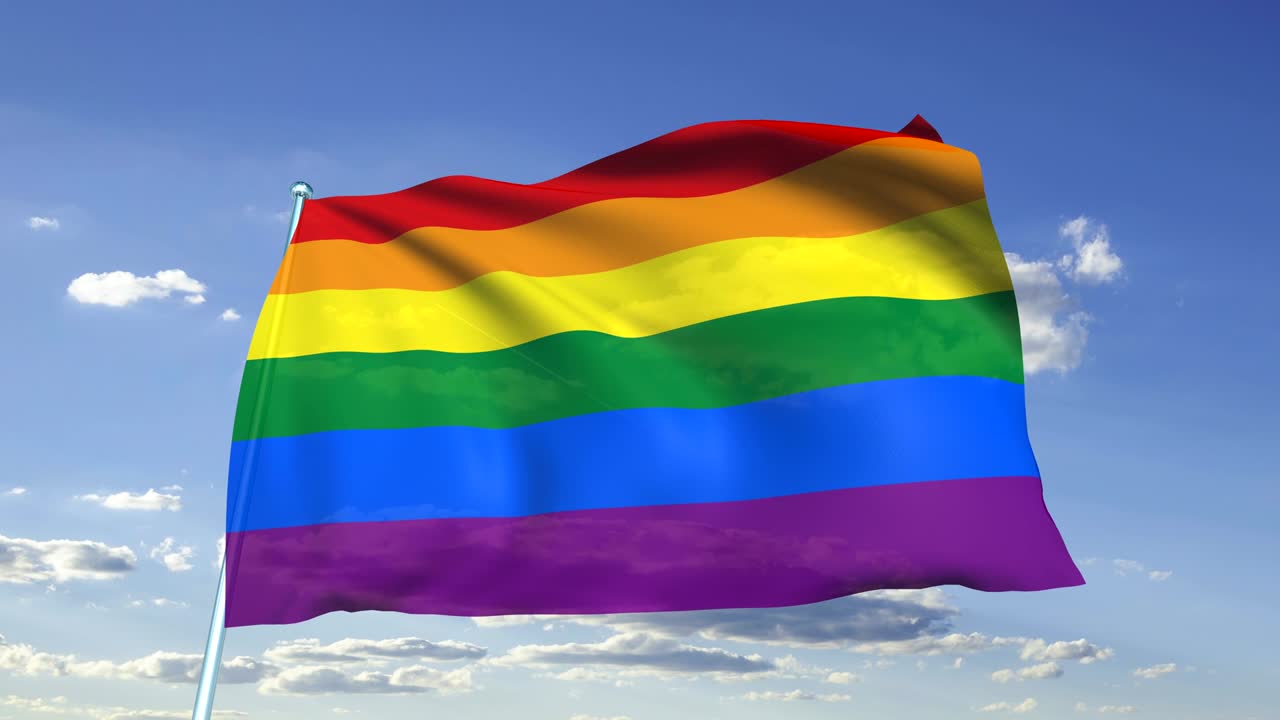 la bandera del orgullo lgbt (en bucle)