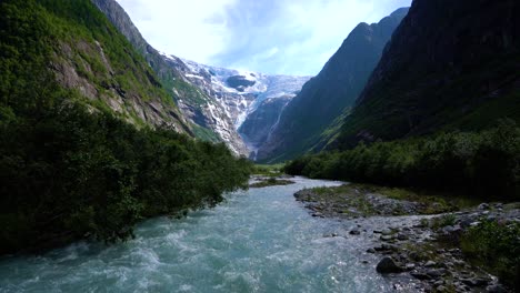 beautiful nature norway glacier kjenndalsbreen.