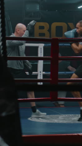 sesión de entrenamiento de boxeo