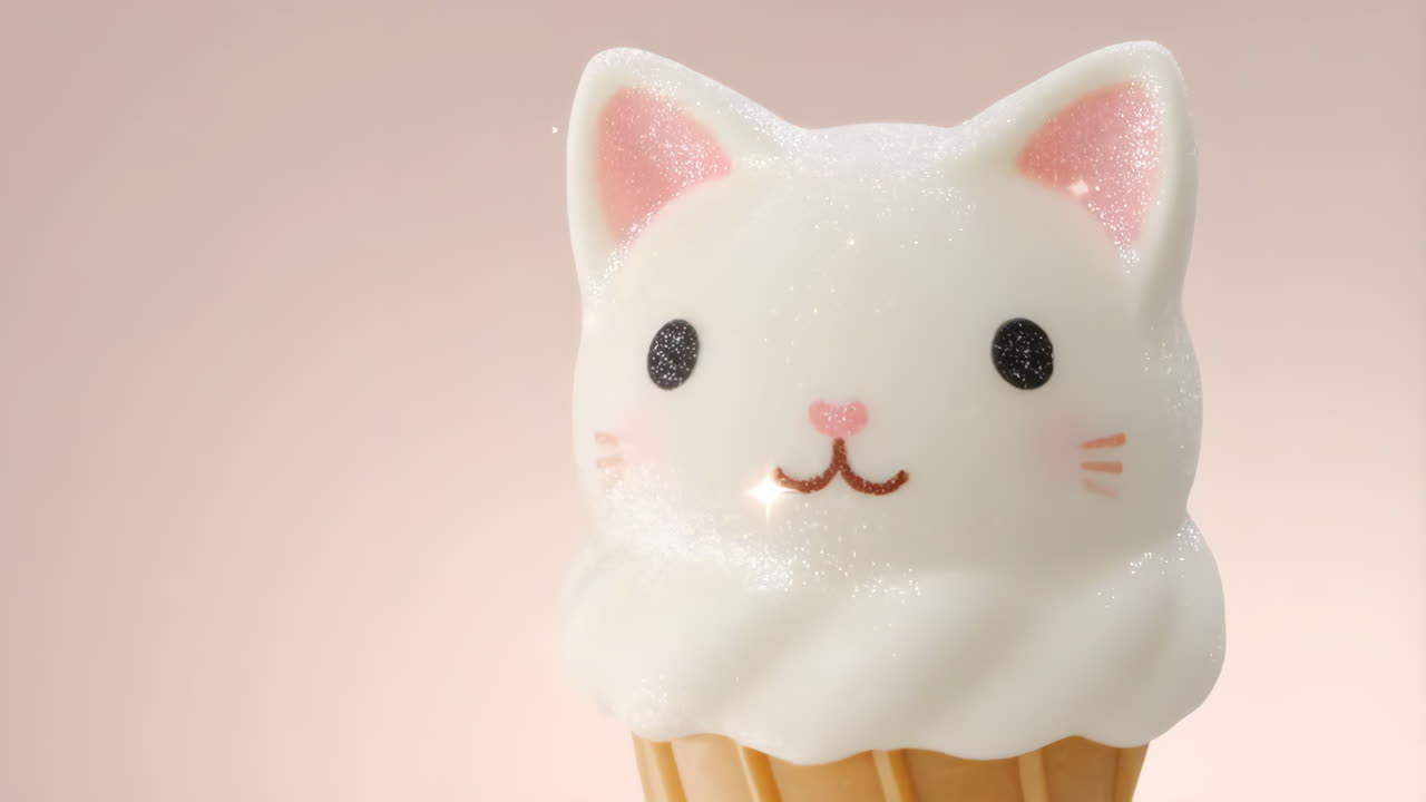 猫のアイスクリームコーン