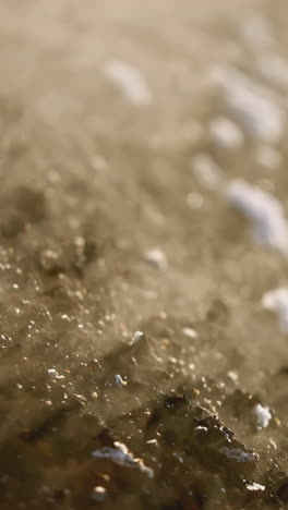 steam rising from rocks and ice