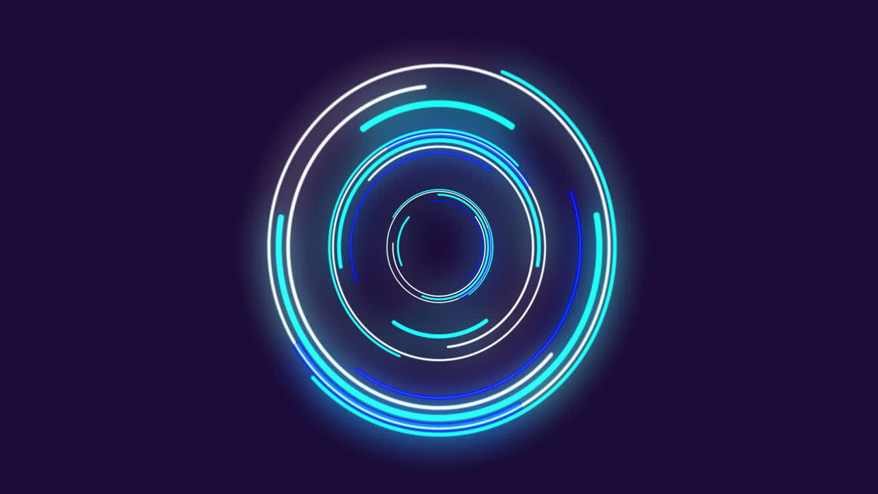 animación de escaneo de alcance y procesamiento de datos sobre fondo negro