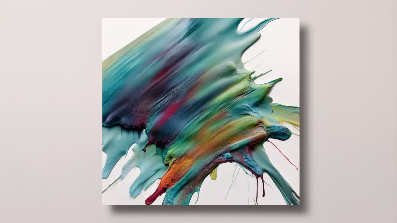 Dynamic Abstract Fluid Color Splash
