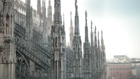 sculptures saints and martyrs decorating the cathedral milan duomo di milano