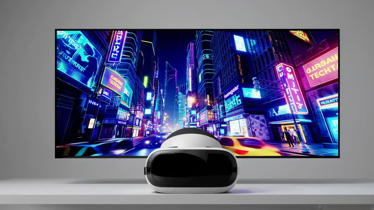 VR Headset Experience on a Large Display