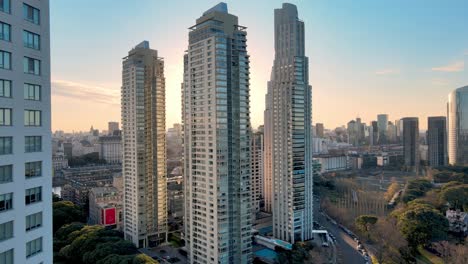 4K-Aerial-Drone-Footage-of-Puerto-Madero-with-Skyscraper-Apartments-Dolly-Shot-with-Pull-In-Close-Up